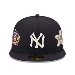 New Era 59Fifty Cooperstown Multi Patch Fitted Cap Navy