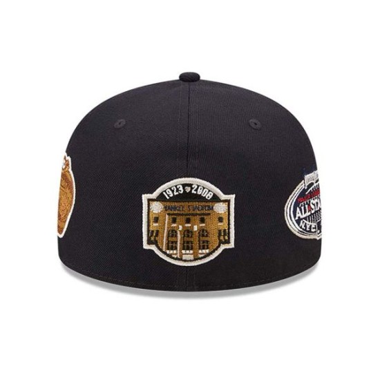 New Era 59Fifty Cooperstown Multi Patch Fitted Cap Navy