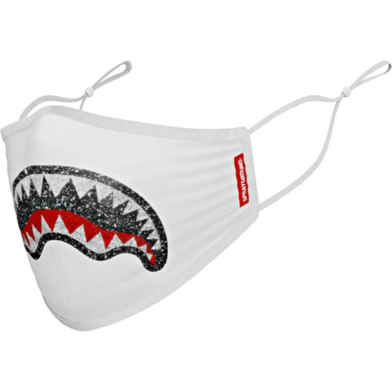 Sprayground Face Mask Trinity Crystal Shark Άσπρο