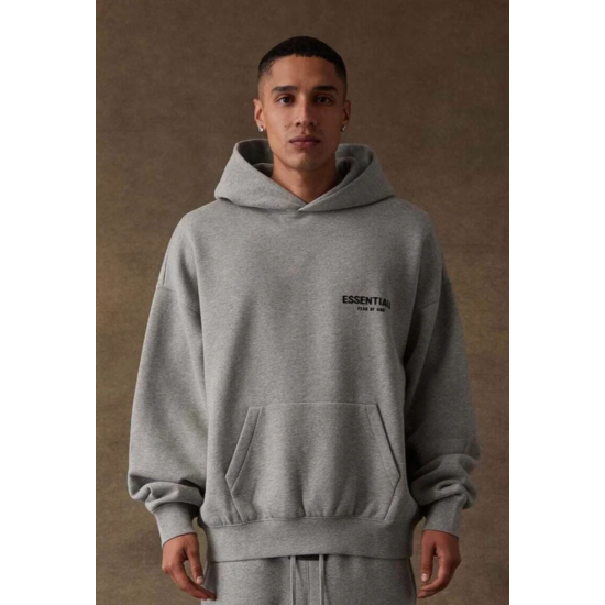 Fear of God Essentials Hoodie Dark Oatmeal Γκρι