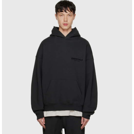Fear of God Essentials Hoodie Stretch Limo Μαύρο