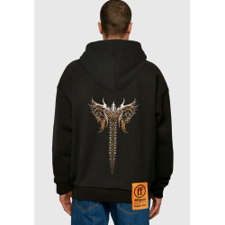 Forgotten Faces CHROME WINGS ULTRA HEAVY OVERSIZED Hoodie Μαύρο