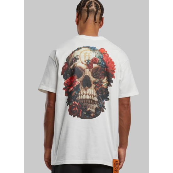 Forgotten Faces Overgrown Skull Oversize White