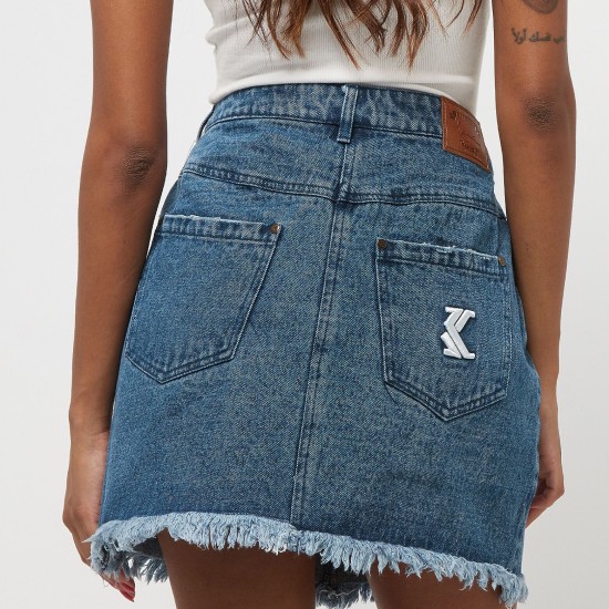 Karl Kani OG Denim Skirt Vintage Μπλε