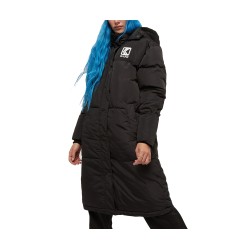 KARL KANI OG HOODED LONG PUFFER COAT Μαύρο