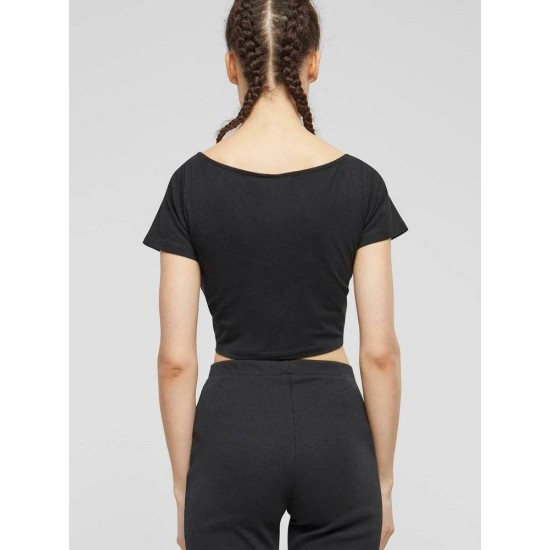 KARL KANI KK OG GATHERING CROP TEE BLACK Μαύρο