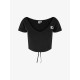 KARL KANI KK OG GATHERING CROP TEE BLACK Μαύρο