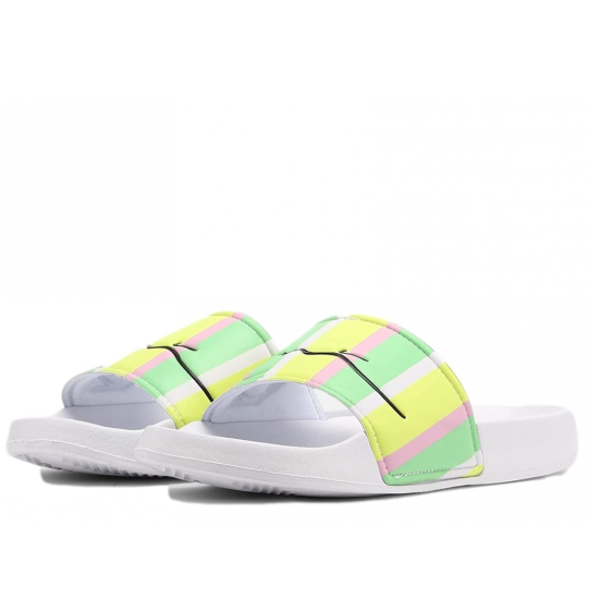 KARL KANI SIGNATURE PINSTRIPE POOL SLIDES Πράσινο Πολύχρωμο