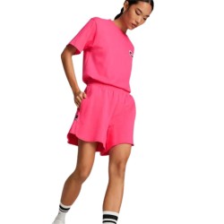 Puma Downtown High Waisted Shorts Ροζ