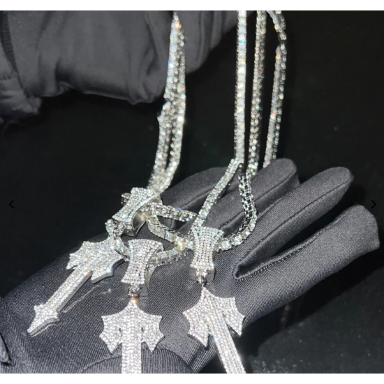 Iced Out Trapstar Irongate Chain Necklace