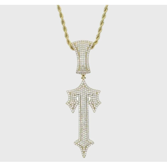 Iced Out Trapstar Irongate Chain Necklace Χρυσό