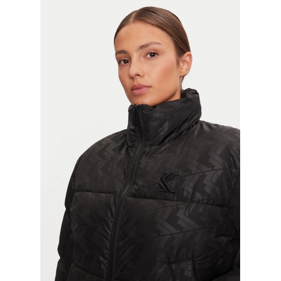 KARL KANI OG AOP Crop Puffer Jacket Μαύρο