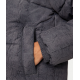 Karl Kani RETRO CRACKLE PRINT PUFFER JACKET Γκρί
