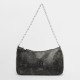 Karl Kani OG Crackle PU Knot Chain Shoulder Bag Μαύρο