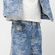 Karl Kani OG K Distress Camo Five Pocket Denim Μπλε