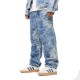 Karl Kani OG K Distress Camo Five Pocket Denim Μπλε