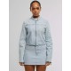 Karl Kani Retro Tm Denim Biker Jacket Bleached Blue  Μπλε