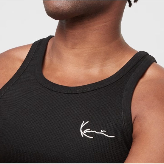 Karl Kani Chest Signature Essential Waffle Tanktop Μαύρο