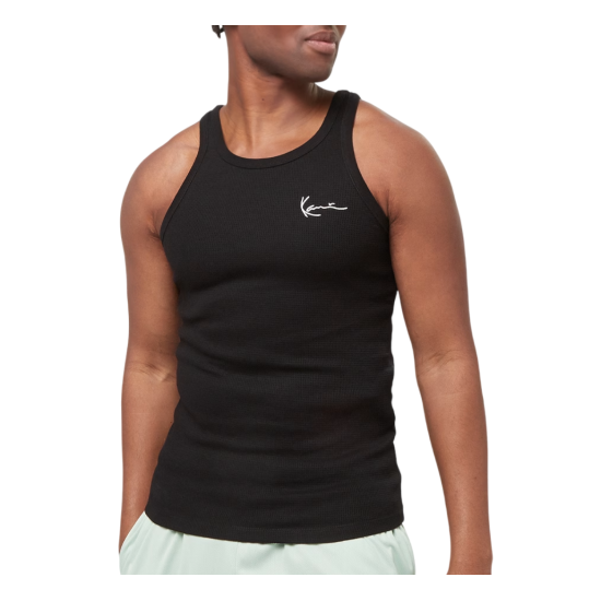 Karl Kani Chest Signature Essential Waffle Tanktop Μαύρο