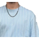 Ανδρικό T-Shirt Σιέλ - Karl Kani Small Signature Logo Pinstripe