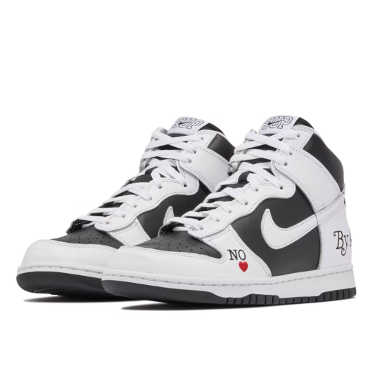 Nike SB Dunk High Supreme By Any Means Black Άσπρο Μαύρο