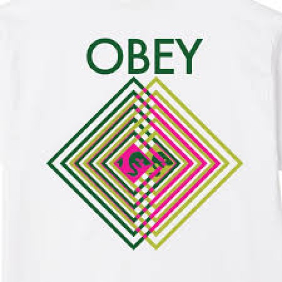 OBEY DOUBLE VISION CLASSIC T-SHIRT-WHITE