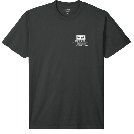 OBEY TWISTED PLEASURE PIGMENT T-SHIRT PIGMENT VINTAGE BLACK