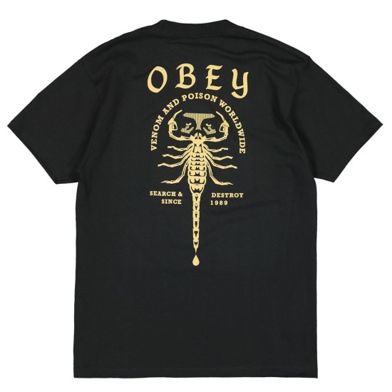 OBEY SCORPION TEE Μαύρο