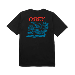 OBEY PEACE DELIVERY DOVE TEE Μαύρο