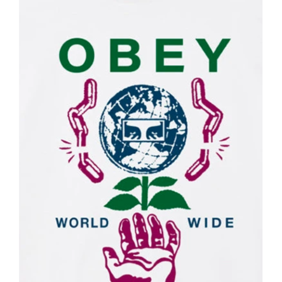 OBEY HELPING HAND TEE WHITE Άσπρο