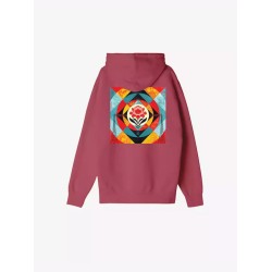Obey Hoodie Obey Geometric Power Carvas Κόκκινο