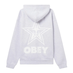 OBEY BOLD STAR EXTRA HEAVY HOODIE ASH GREY Γκρι