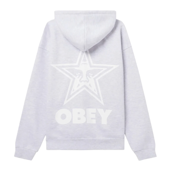 OBEY BOLD STAR EXTRA HEAVY HOODIE ASH GREY Γκρι