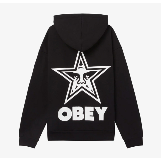 Obey BOLD HEAVYWEIGHT PULLOVER HOOD Μαύρο