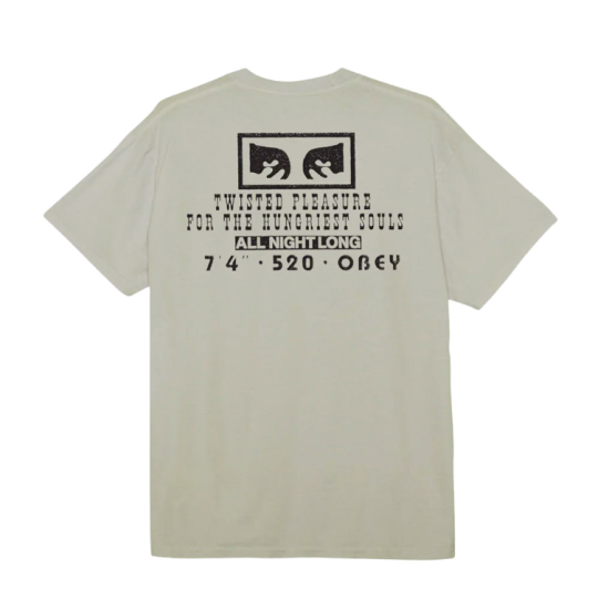 OBEY TWISTED PLEASURE CLASSIC PIGMENT TEE GREY