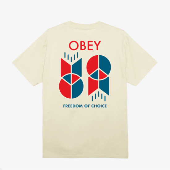 OBEY FREEDOM OF CHOICE CLASSIC T-SHIRT OFF WHITE