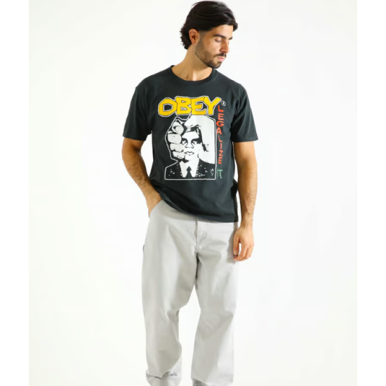 OBEY LEGALIZE IT PIGMENT T-SHIRT PIGMENT VINTAGE BLACK