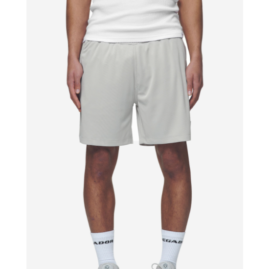 PEGADOR SUTRO MESH SHORTS PEARL GREY