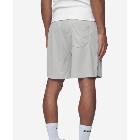 PEGADOR SUTRO MESH SHORTS PEARL GREY