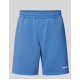 Regular Fit Sweatshorts with Label-Print in blue
