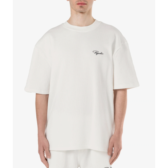 PEGADOR Signar Oversized Rib Tee Washed Warm White Άσπρο