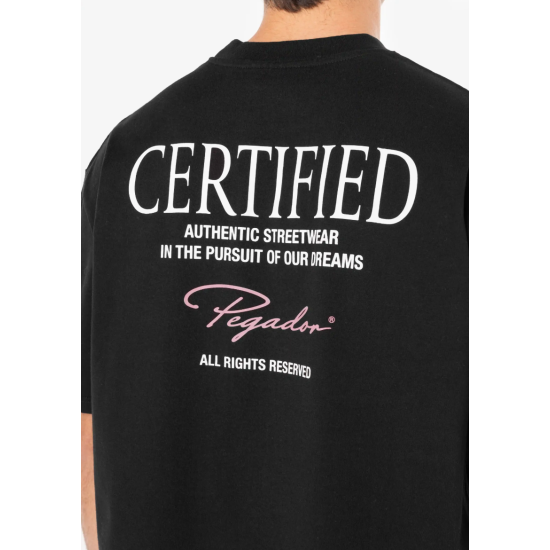 PEGADOR Carillo Oversized Tee Washed Black Μαύρο