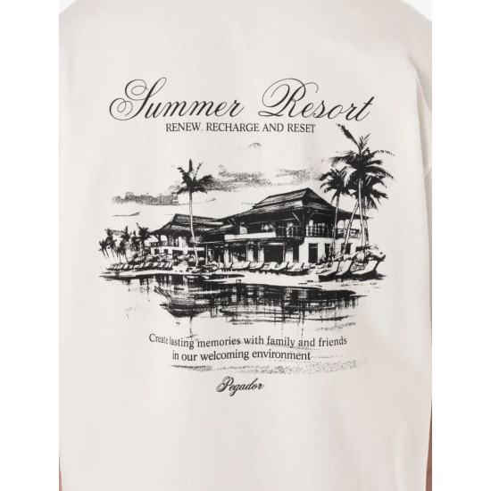 Pegador Polion Oversized Tee Washed Warm White Μπεζ