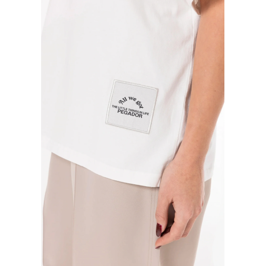 Pegador Rita Oversized Tee Washed Warm White  Άσπρο