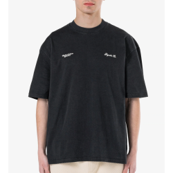 Pegador Brooke Oversized Tee Washed Dark Stone Μαύρο