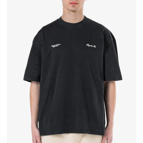 Pegador Brooke Oversized Tee Washed Dark Stone Μαύρο