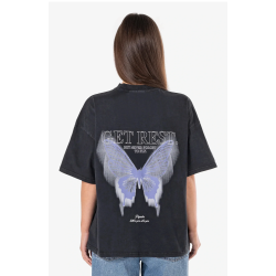 Pegador Lena Oversized Tee Vintage Black Γκρι