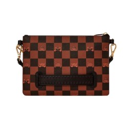 Sprayground Peeking Character Check Pouchette Καφέ