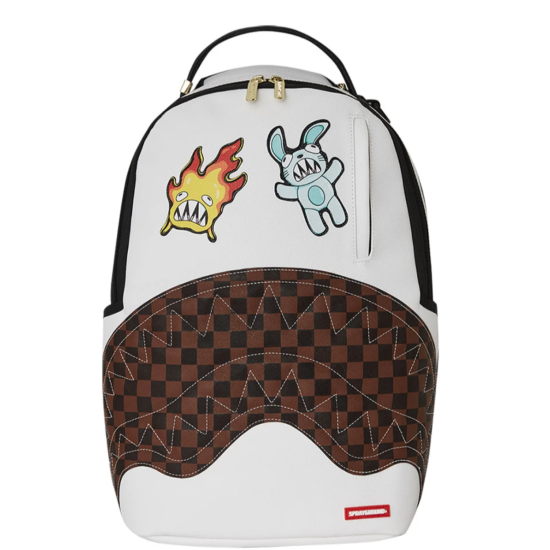 SPRAYGROUND PARIS PATCH CHECK DLXSV BACKPACK Άσπρο