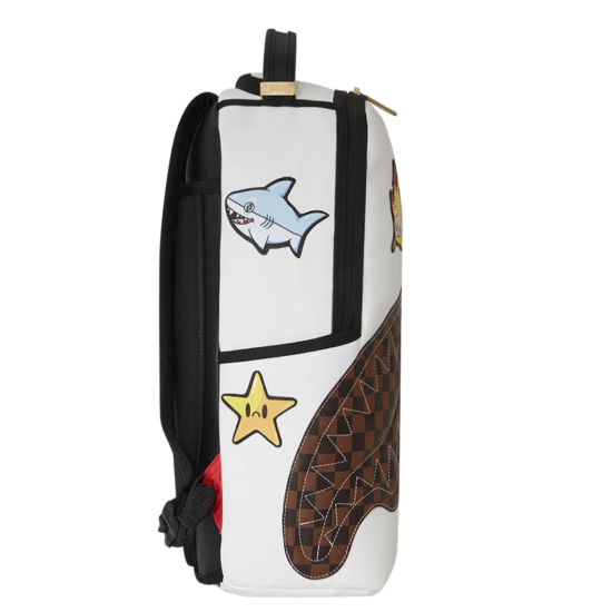 SPRAYGROUND PARIS PATCH CHECK DLXSV BACKPACK Άσπρο